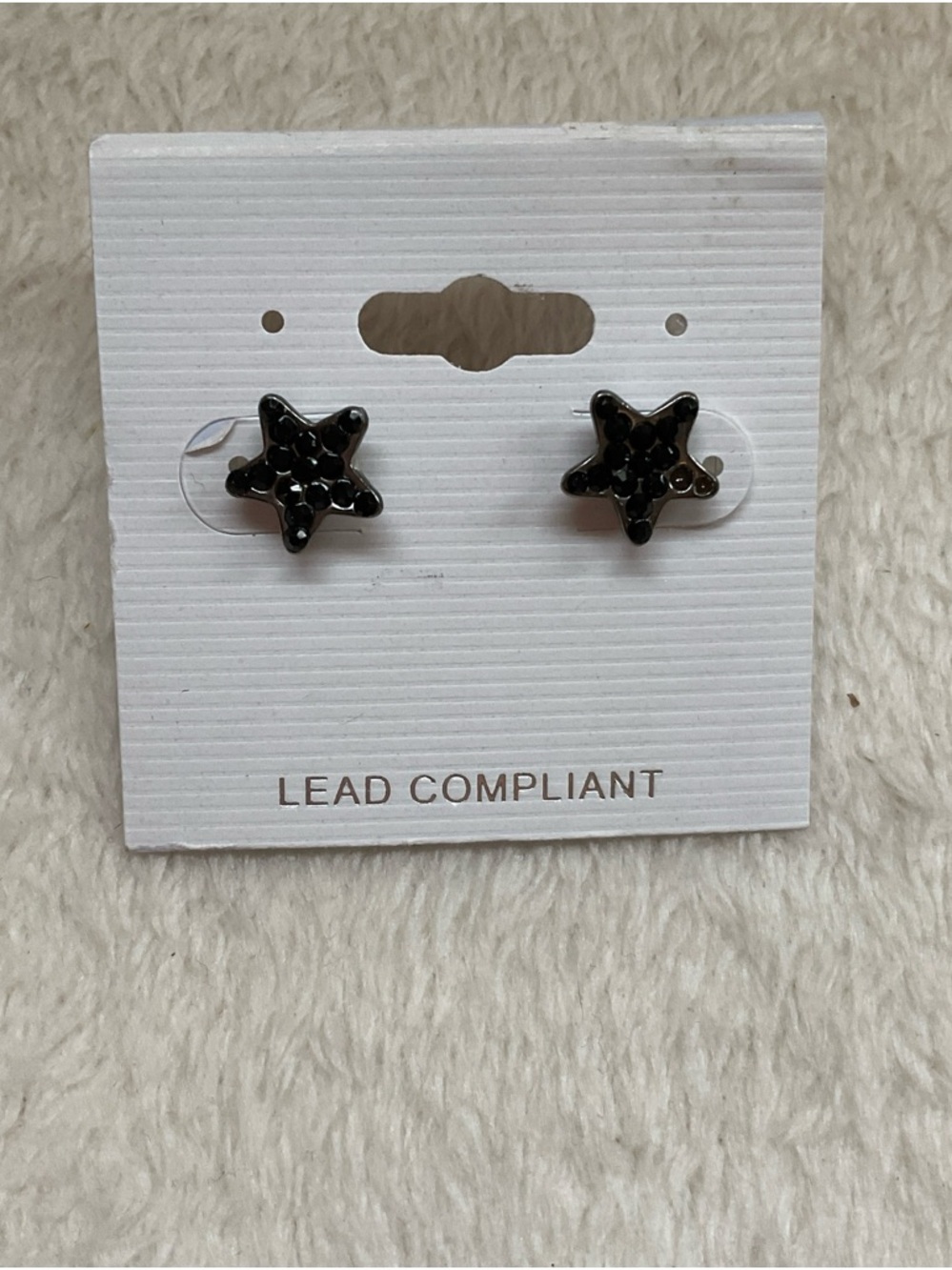 Black Star Stud Earrings - Sleek Sparkle